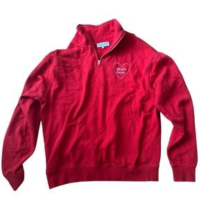 Maison Labiche Paris Red Vichy Lovers Sweatshirt Size: S